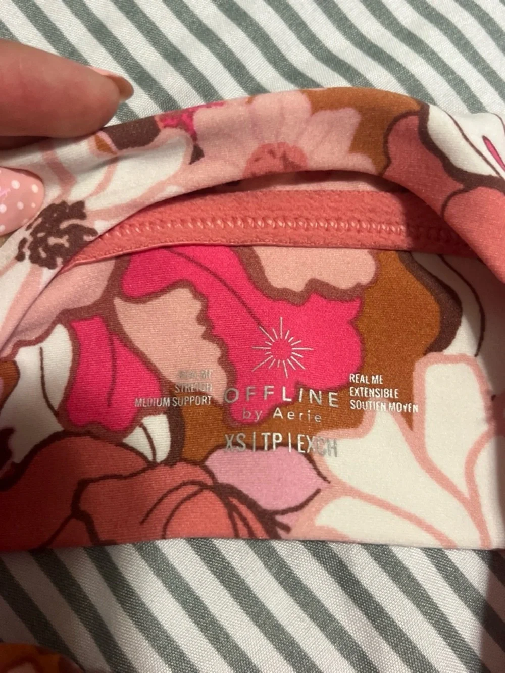 Aerie Floral Pink High-Waist Bike Short & Bralette Set